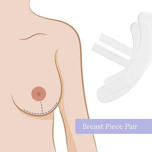 Scar Fx Silicone Sheet Breast Piece Pair