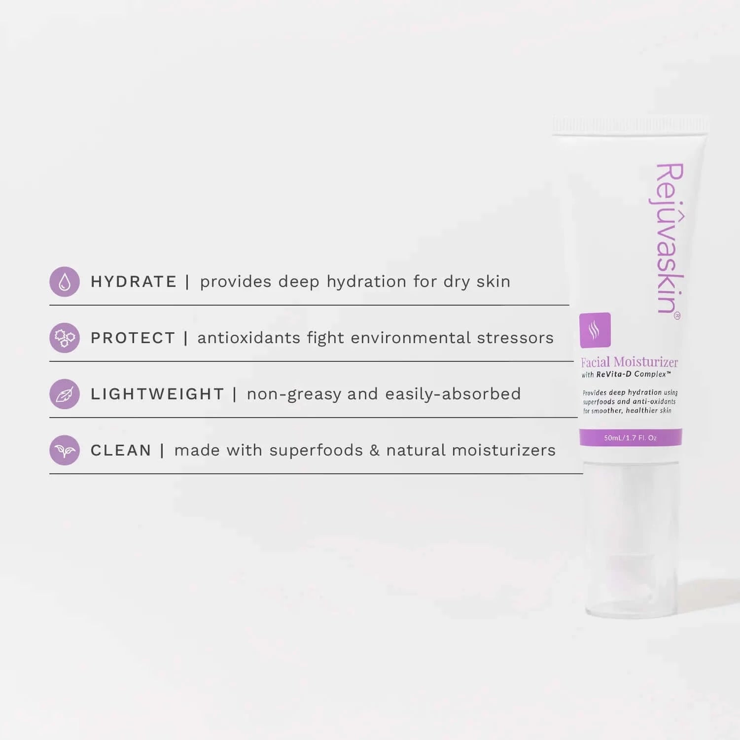 Rejûvaskin Facial Moisturiser 50ml - Scintera Pty Ltd